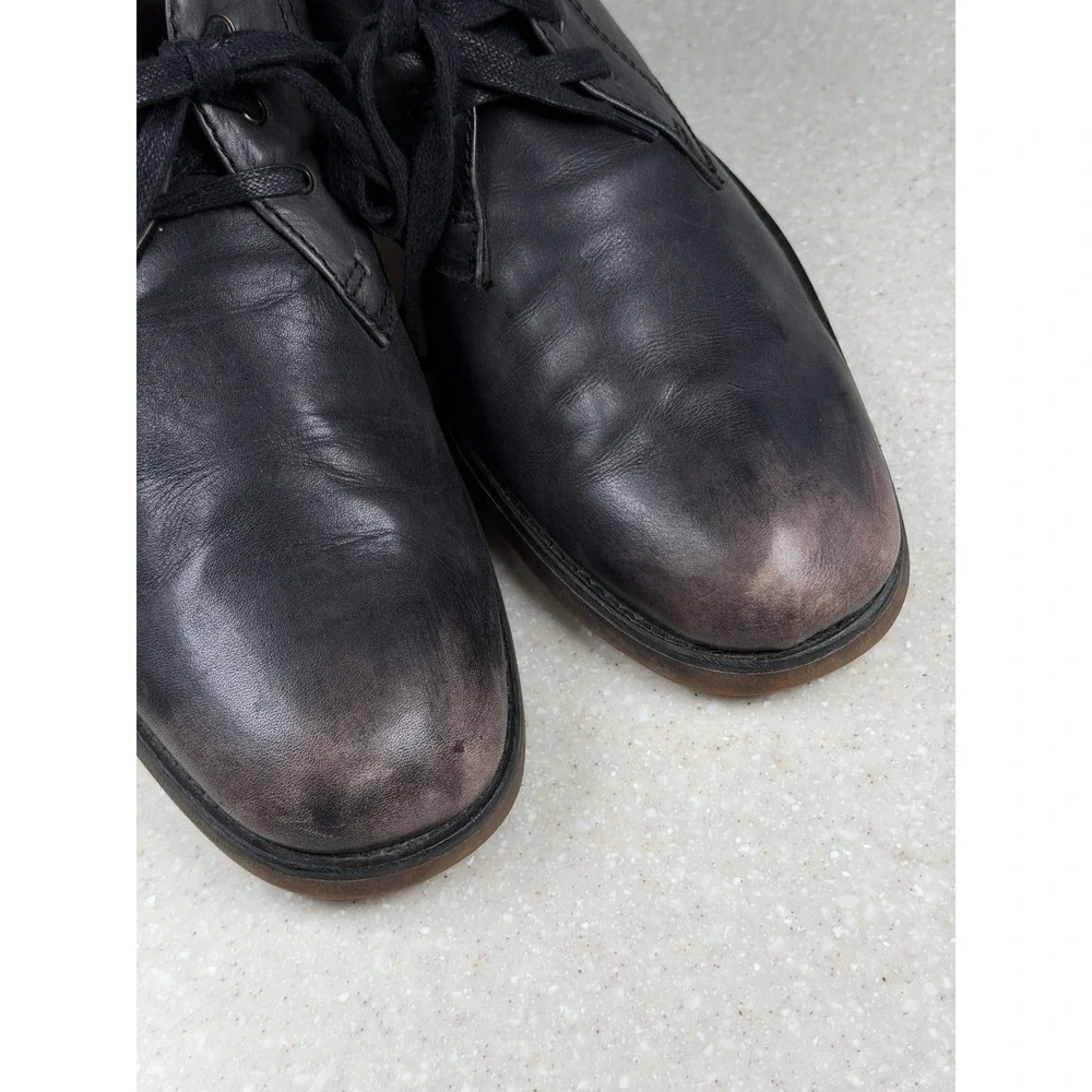 Bed Stu Men's Chukka Boots Casual Charcoal Gray Distressed Leather Finish US 12
